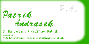 patrik andrasek business card